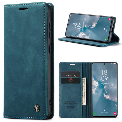 Samsung Galaxy S23+ 5G CaseMe 013 Multifunctional Horizontal Flip Leather Phone Case - Blue